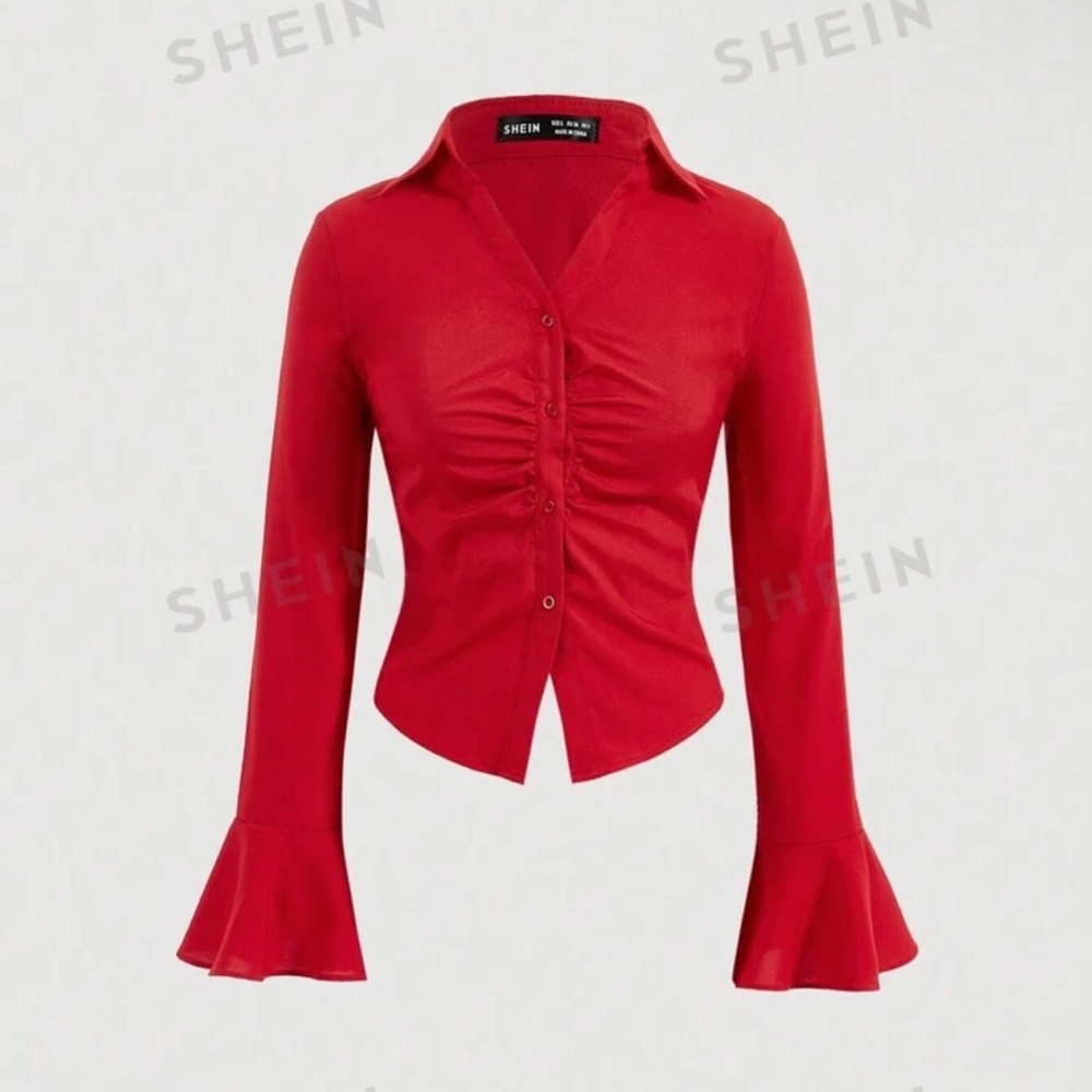 Red blouse